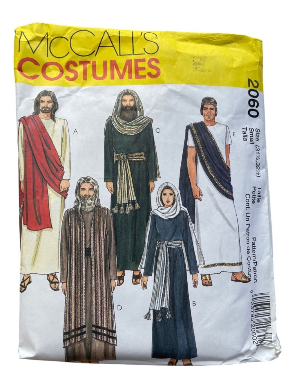 Vintage 90s McCalls 2060 Sewing Pattern Small Costumes Jesus Mary Apostles CUT